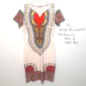 Used XL African Dashiki Dress